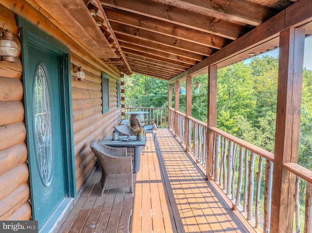 view of wooden deck