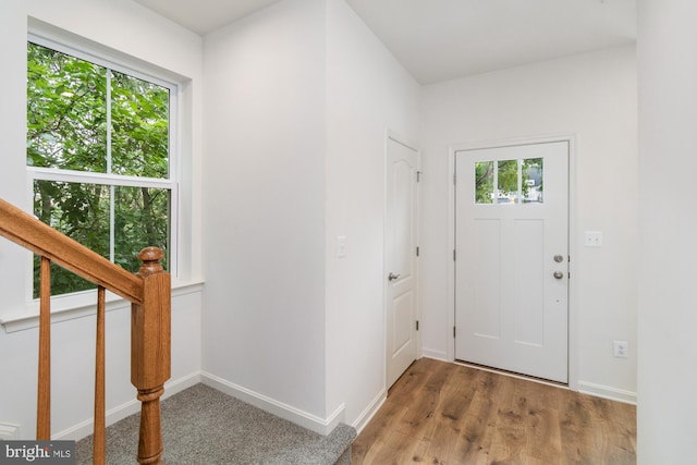 entryway featuring hardwood / wood-style floors