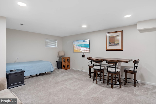 view of carpeted bedroom