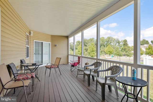 view of sunroom