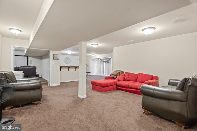 view of carpeted living room