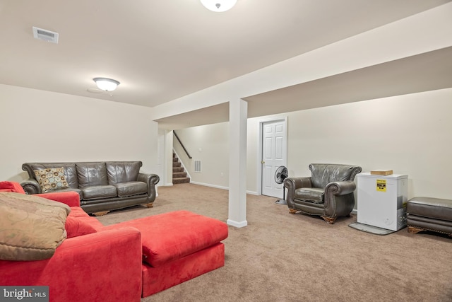 view of carpeted living room