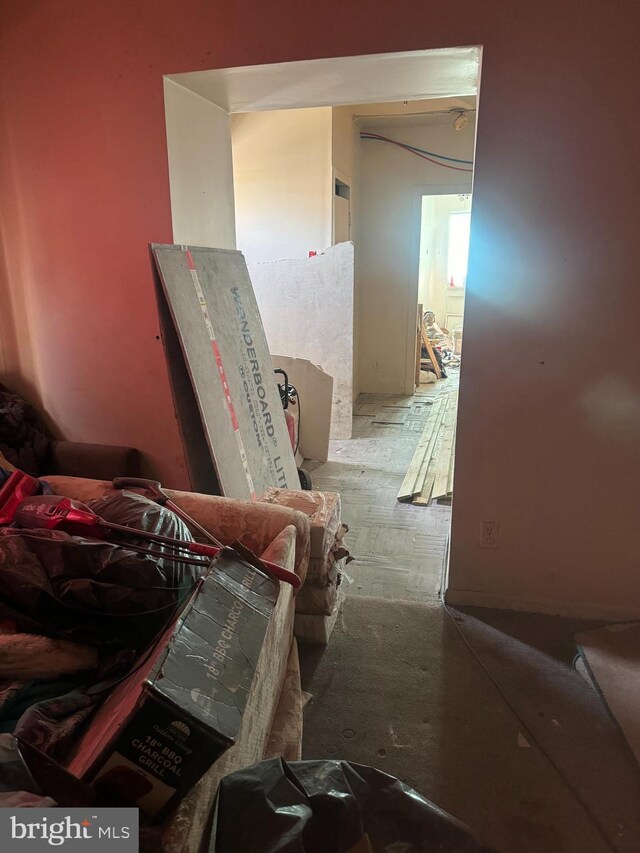 interior space featuring wood-type flooring