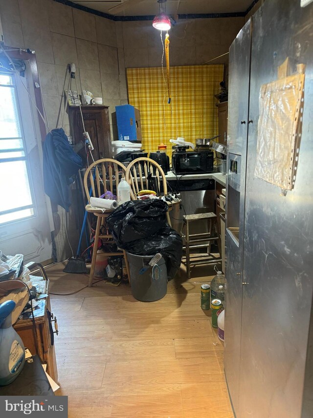 interior space featuring light wood-type flooring