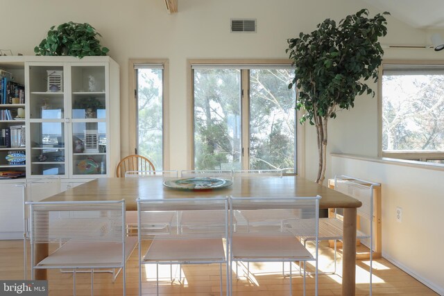 dining room featuring light wood-type flooring