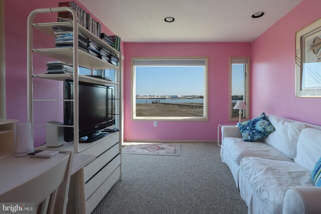 view of carpeted living room