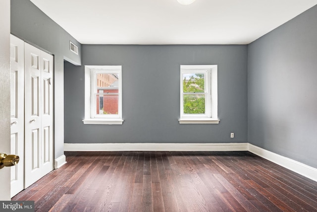 interior space featuring dark hardwood / wood-style flooring