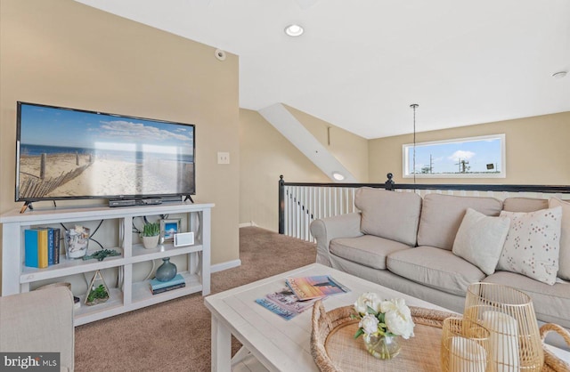 view of carpeted living room