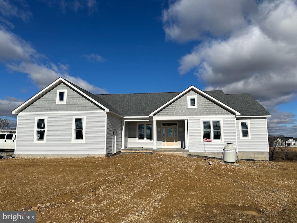 view of front of property with a porch