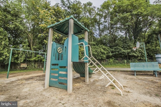 view of jungle gym