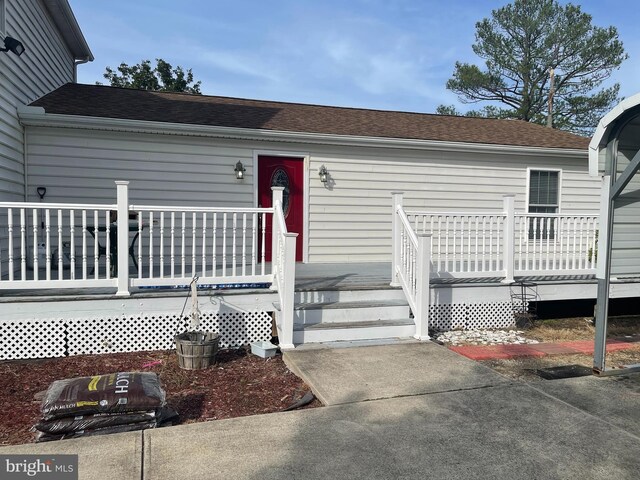 exterior space with a wooden deck