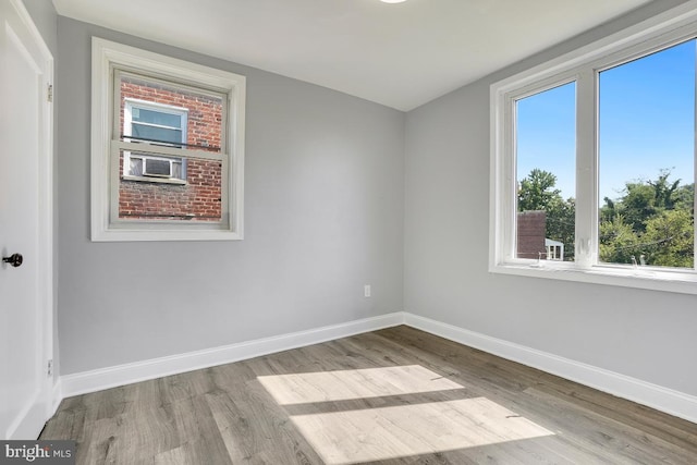 unfurnished room with light wood-type flooring and plenty of natural light