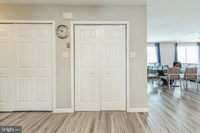 entryway featuring light hardwood / wood-style floors