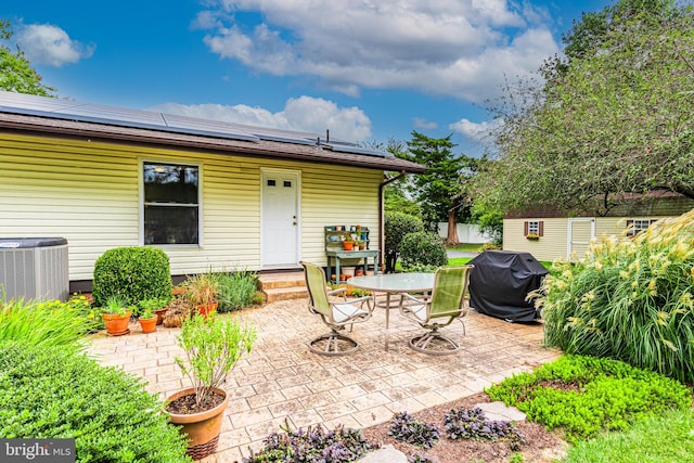 view of patio featuring grilling area and central AC unit