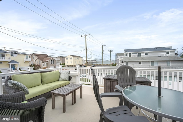 view of patio featuring outdoor lounge area