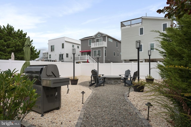 view of patio with grilling area