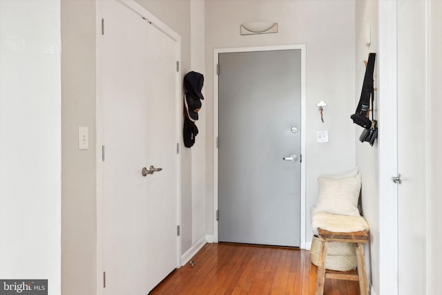 corridor featuring light wood-type flooring