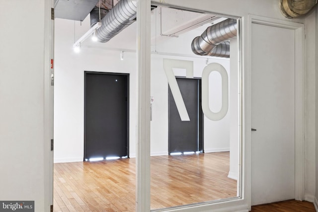 interior space featuring wood finished floors