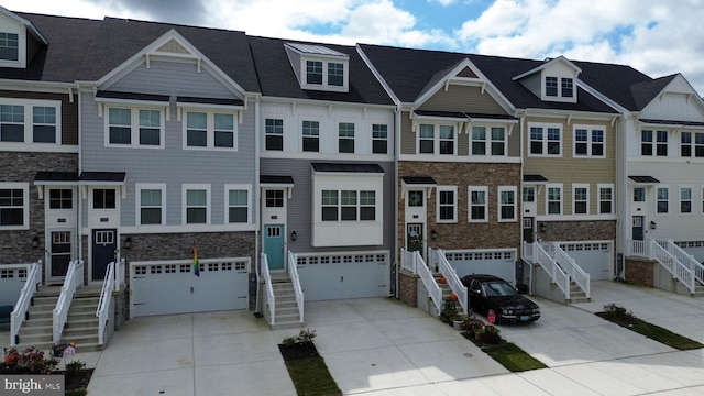 view of property with a garage