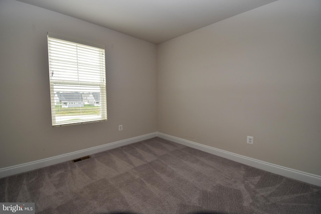 carpeted empty room featuring plenty of natural light