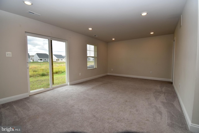 35332 Wright Way, Millsboro, DE 19966 - empty room featuring baseboards, visible vents, carpet floors, and recessed lighting