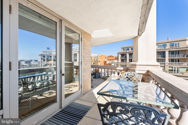 balcony with a city view