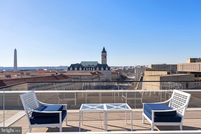 view of patio / terrace with a view of city