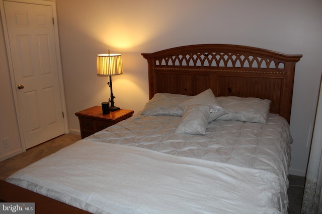 view of carpeted bedroom