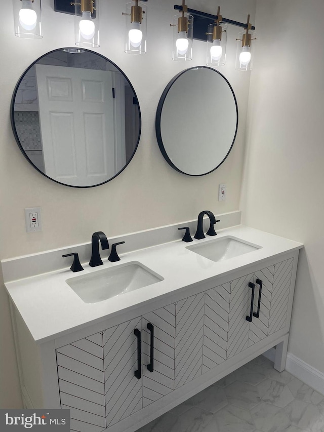 bathroom with vanity