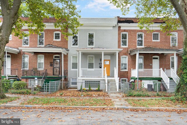 multi unit property with covered porch