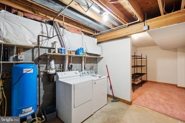 laundry room with washer and clothes dryer