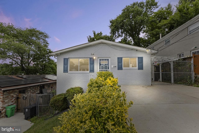 view of front of home