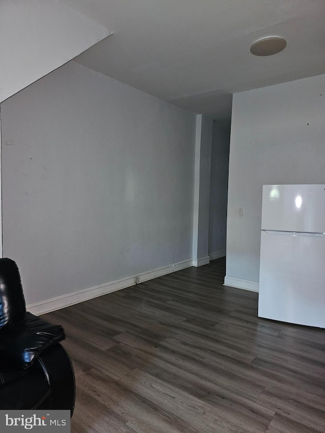 interior space featuring dark hardwood / wood-style flooring