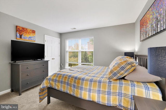 view of carpeted bedroom