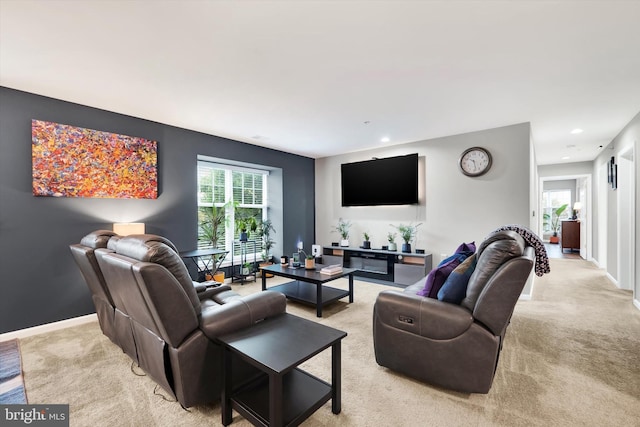 view of carpeted living room