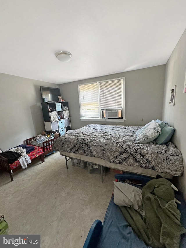 bedroom featuring cooling unit