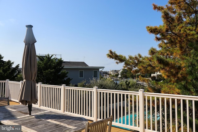 view of wooden deck