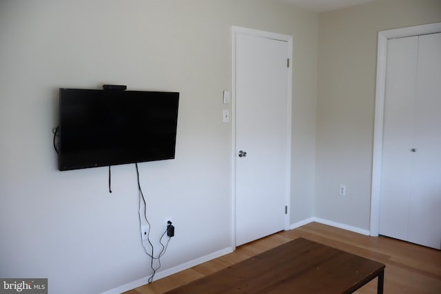 interior space featuring hardwood / wood-style flooring