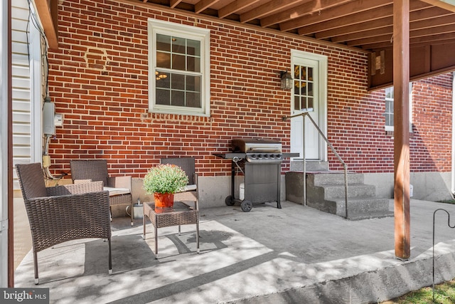 view of patio / terrace featuring area for grilling