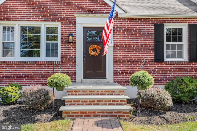 view of exterior entry