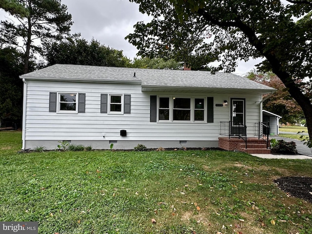 1315 Lexington St, Salisbury, MD 21804 - single story home with a front yard, crawl space, and a shingled roof