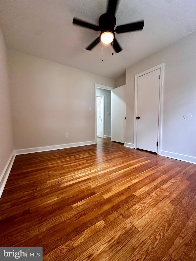 1315 Lexington St, Salisbury, MD 21804 - unfurnished bedroom with baseboards, wood finished floors, and ceiling fan