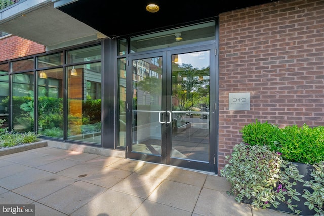 entrance to property with french doors