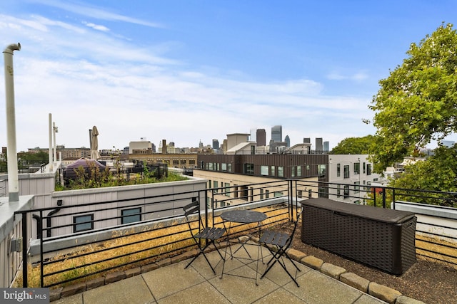 view of patio with a balcony