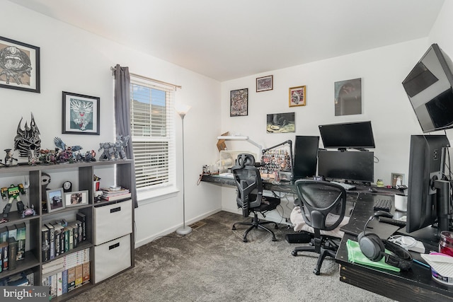 view of carpeted office