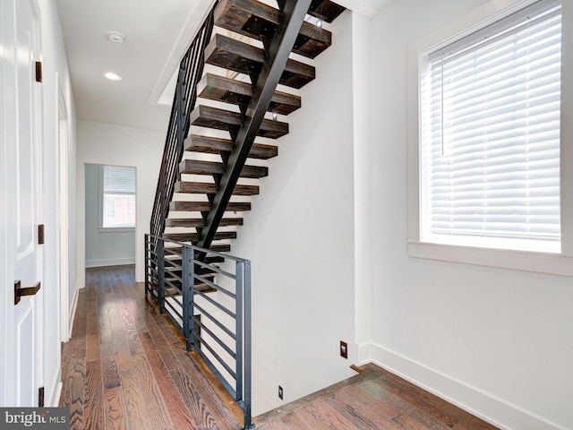 interior space with hardwood / wood-style flooring