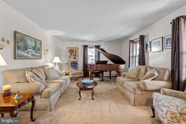 view of carpeted living room