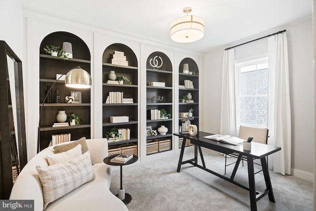 home office featuring carpet