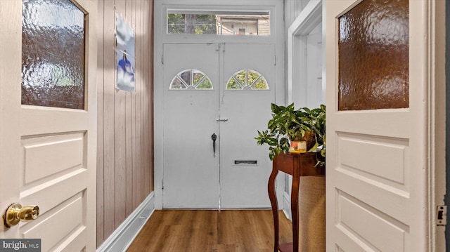 entryway featuring dark hardwood / wood-style flooring