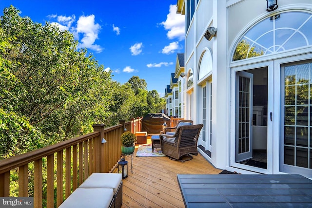 view of wooden deck